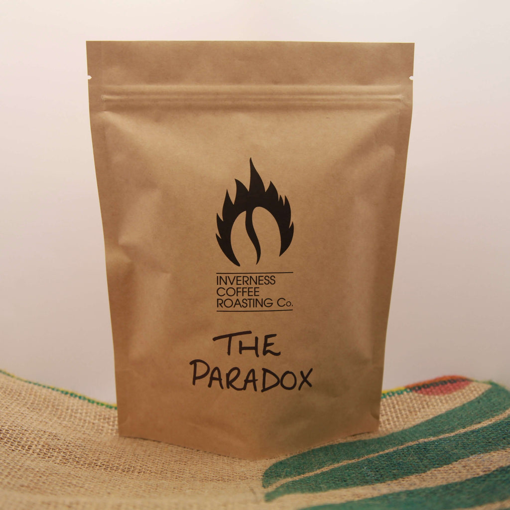 Packet of Paradox Blend Coffee - Inverness Coffee Roasting co. Coffee Roasted in the Scottish Highlands
